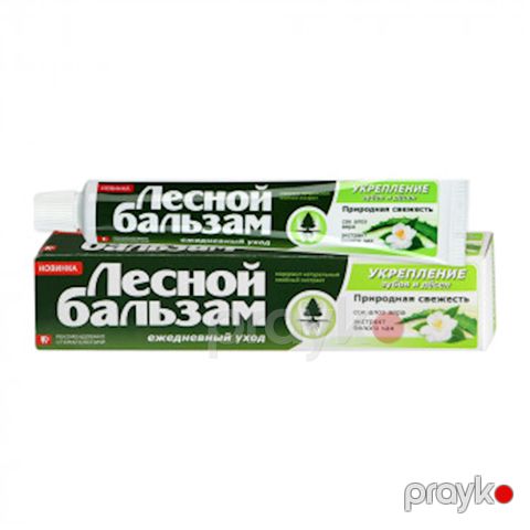 Diş məcunu Лесной Бальзам Təbiət təravəti Aloe vera və ağ çay, 75 ml — Bakı