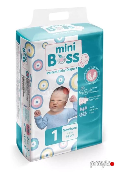 Uşaq bezləri Mini Boss, 1 (Newborn / SS), 2-5 kq, 54 ədəd — Bakı