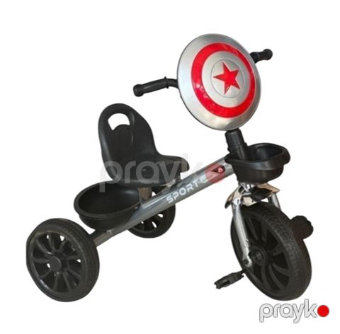 Üçtəkərli velosiped AYKN_D50, 2-4 yaş, qara/boz — Bakı