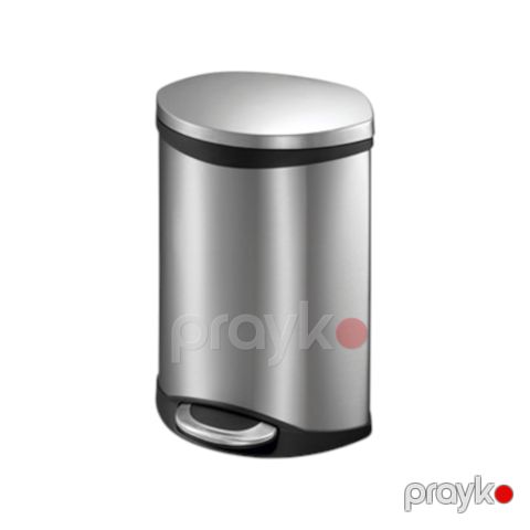 Zibil konteyneri pedal ilə Eko EK9218, paslanmayan polad/plastik, metalik, 6 l — Bakı