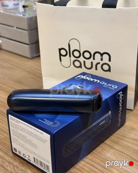 Ploom Aura tütün qızdırıcı cihazı – Navy Blue rəngdə. Şəkillərdə — Bakı