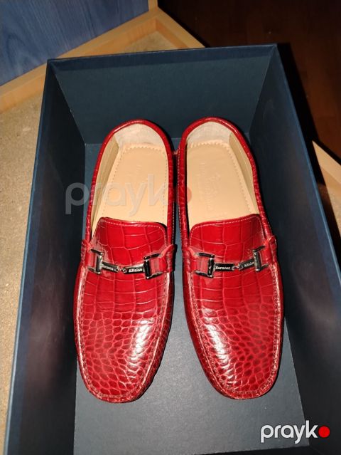 Qırmızı rəngli kişi loaferləri – Harmont & Blaine - Model: Loafer — Bakı