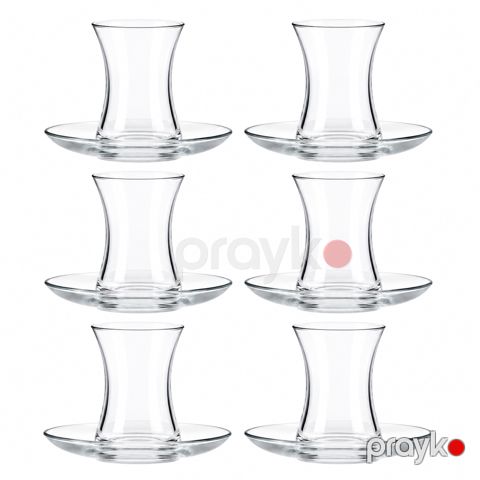Armudu stəkan dəsti RAX008-255, şüşə, şəffaf, 100 ml, 12 əd — Bakı