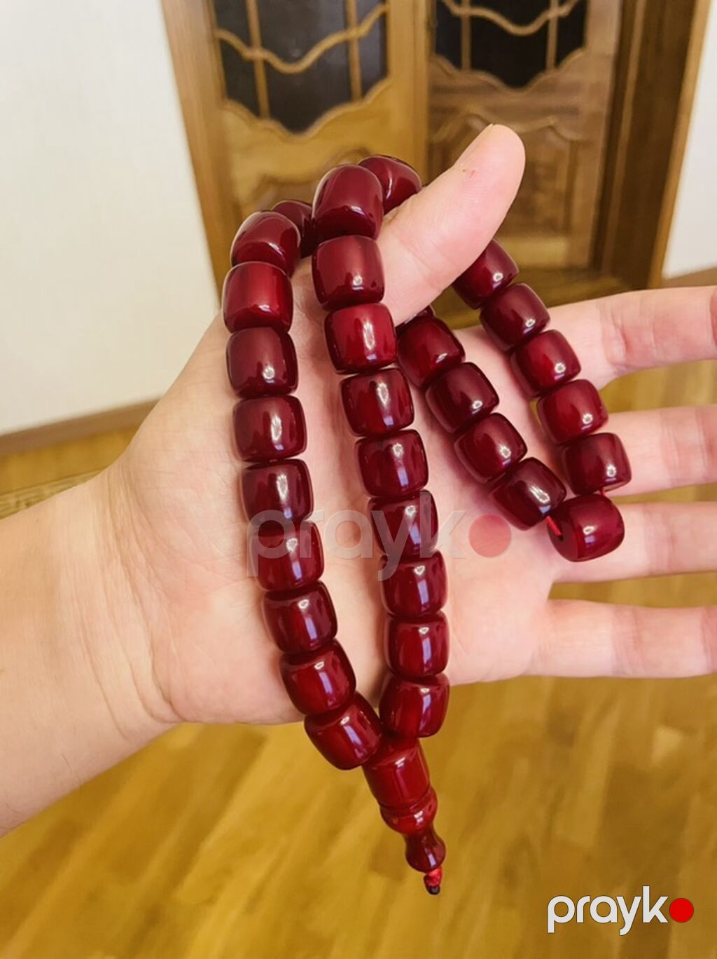 Vişnə sıxma kəhrəba.95 gram.Kəllə boy — Uca bilərziklər, Bakı (3)