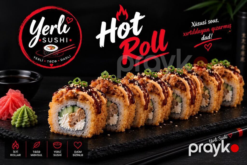 Yerli Sushi – Təzə dad, yerli keyfiyyət Sushi və fast‑food menyusu — Qida məhsulları, Digah (9)