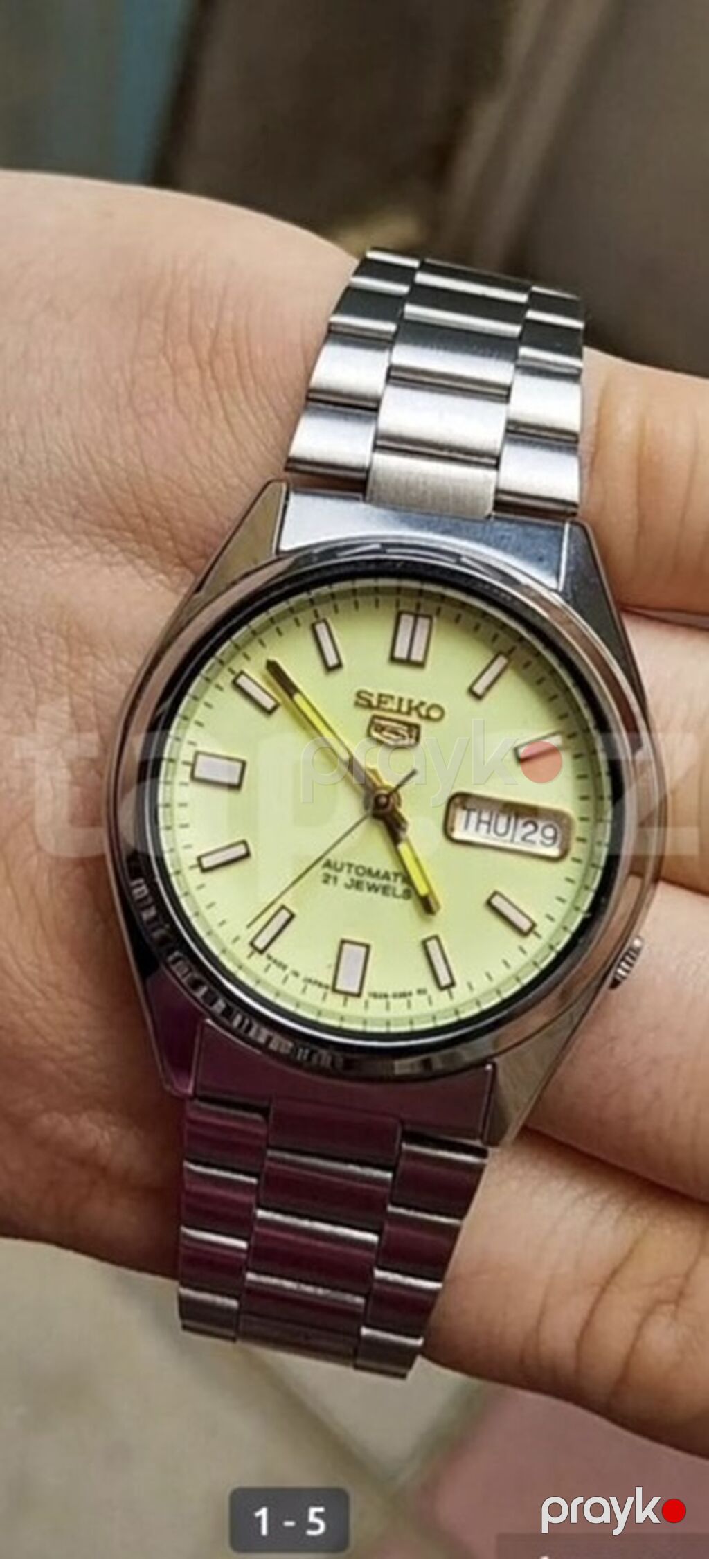 Seiko 5 avtomatik qol saatı - Kalibr: Automatic, 21 jewels — Qol saatları, Bakı (4)