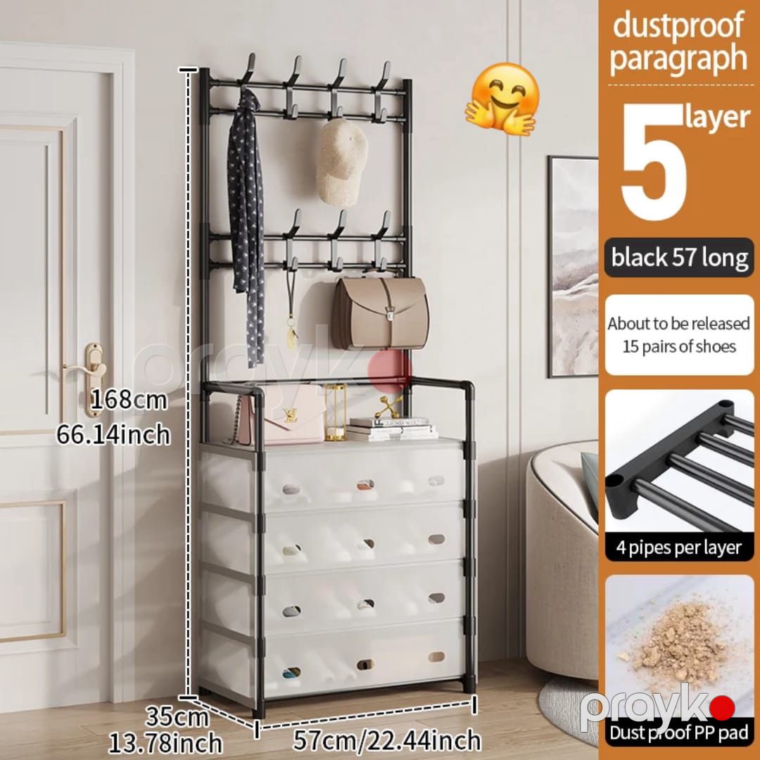 Ayaqqabı üçün rəf 6110, qara, metal, 168х57х35 sm — Mallar, Bakı (2)
