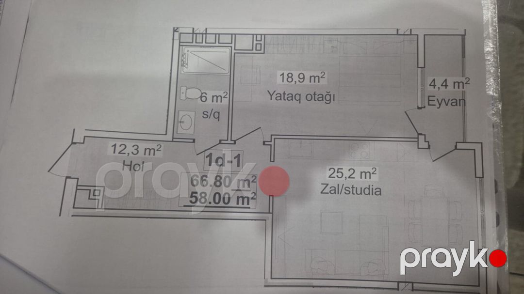 Satılır 2 otaqlı yeni tikili 67 m² — Mənzil, Bakı (3)