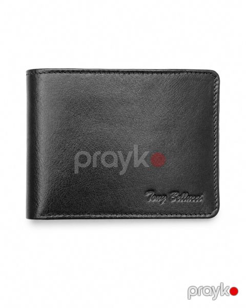 Pulqabı T-127 KR-01, qara, dəri, 12x9.5 sm — Bakı