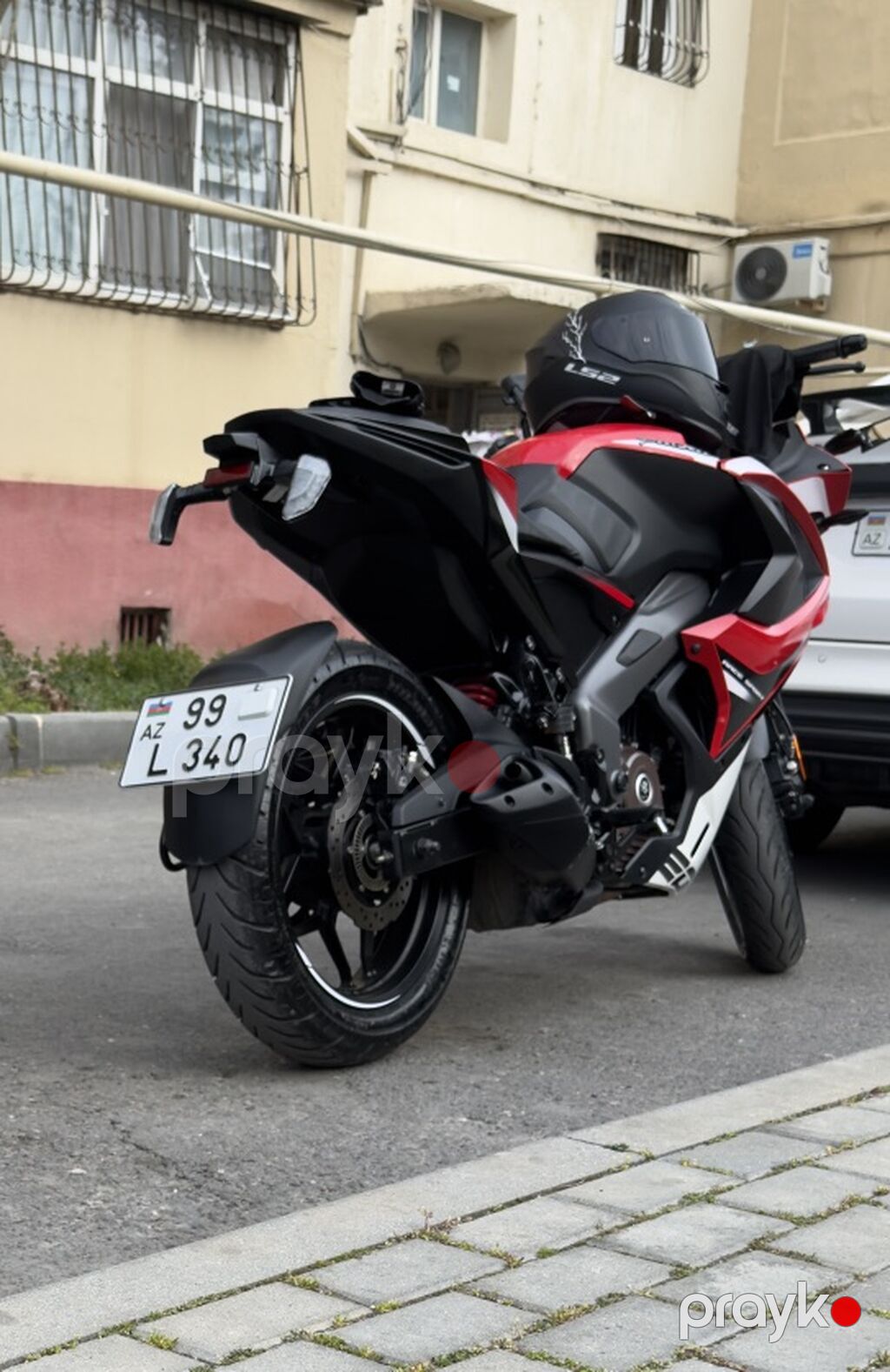 Sport üslublu motosiklet – qırmızı/qara aerodinamik full-kapotaj — Motosikletlər, Bakı (2)
