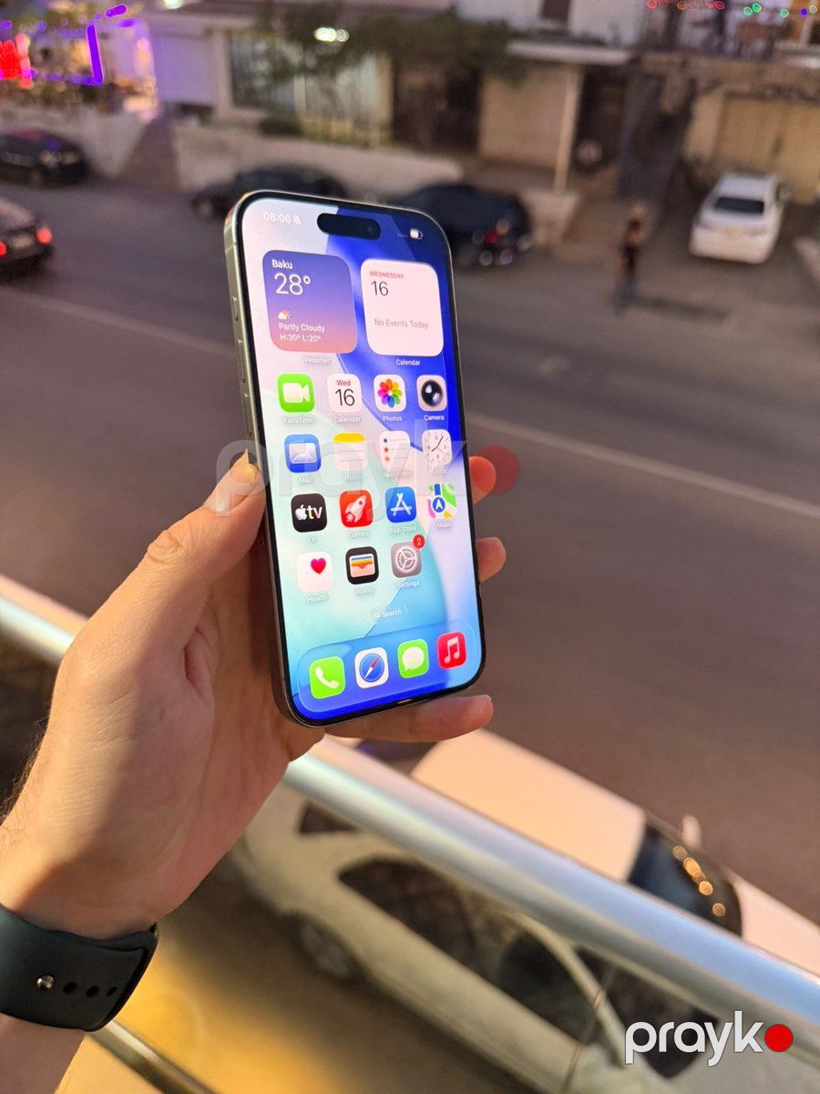 Apple iPhone 15 Pro White Titanium 128GB/8GB — Smartfonlar, Bakı (2)