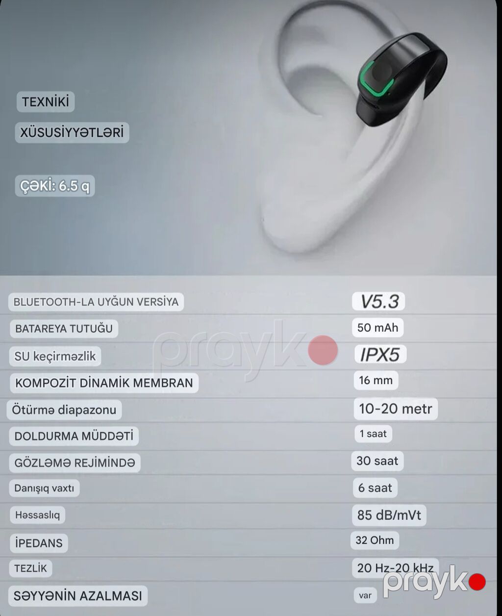 Yeni Simsiz (Bluetooth) Qulaqcıqlar, Audeze, rəng - Qara — Qulaqcıqlar, Bakı (6)