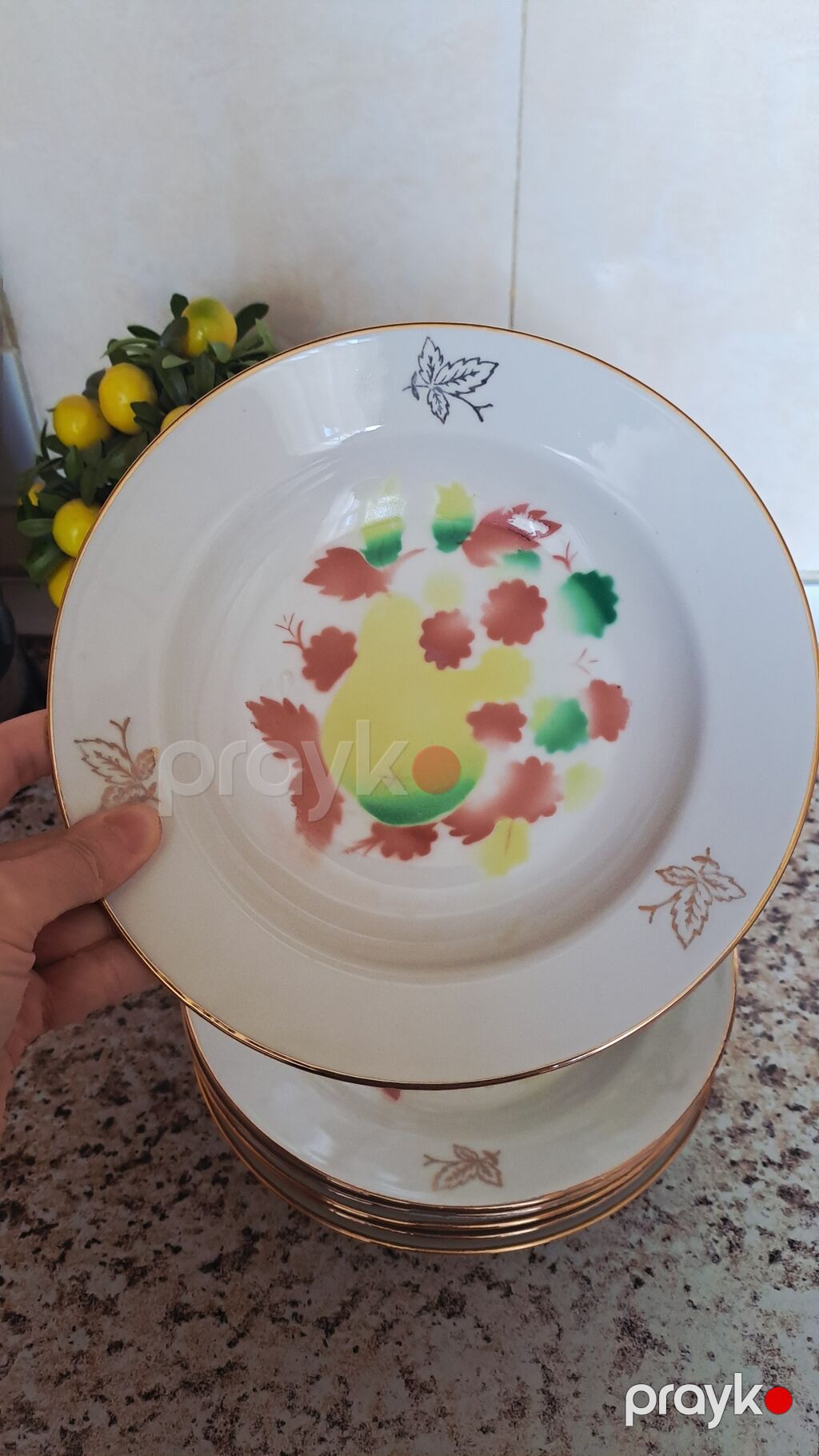 Boşqablar, 6 ədədli dəst, rəng - Ağ, Farfor, Rusiya — Süfrə qabı, Bakı (2)