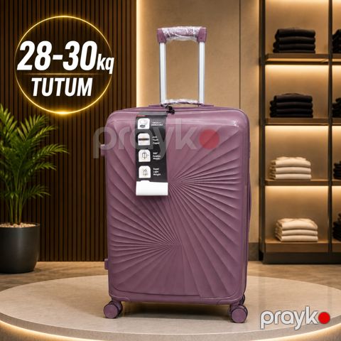 Çamadan 4 təkər, bənövşəyi, plastik, ölçü 3XL — Bakı