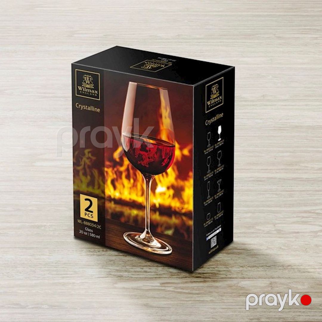Şərab üçün badə dəsti Wilmax 888034/2C Stella, büllur, 580 ml, 2 əd — Mallar, Bakı (2)