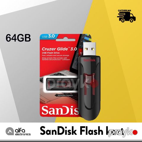 Flaş kart "SanDisk" 64GB USB3 — Bakı
