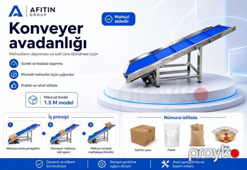 Konveyer avadanlığı – 1.5 metr model — Bakı