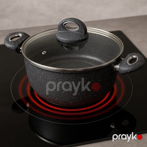 Qazan homestore_vm1150, 3.3 l, 20 sm, qranit, yapışmaz, qara - homestore_vm1150 — Bakı