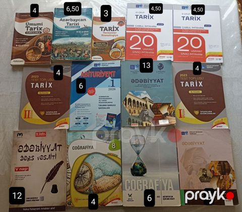 Abituriyentlər və məktəblilər üçün fənn və test vəsaitləri paketi — Bakı