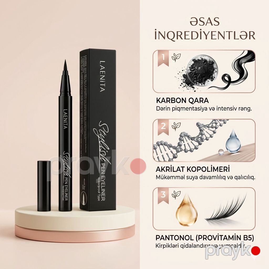 Göz qələmi LAENiTA 01 black — Mallar, Bakı (3)