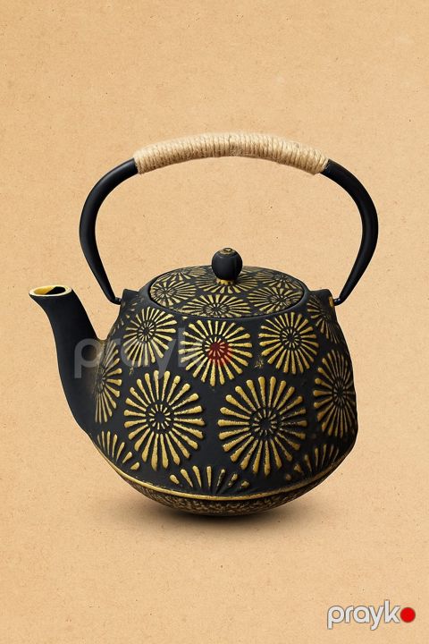 Dəmləmə çaydanı RZ1, çuqun, qara, 1000 ml — Bakı