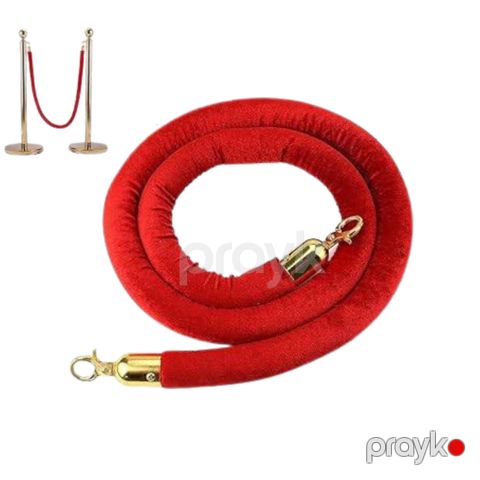 Ayırıcı Dirək üçün Kəndir, velvet, qırmızı, 150 sm — Bakı
