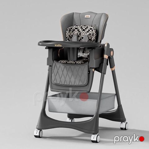 Uşaq yedizdirmə oturacağı Kidilo KD8100 MK469, Plastik/Metal, 6-36 ay, Boz — Bakı