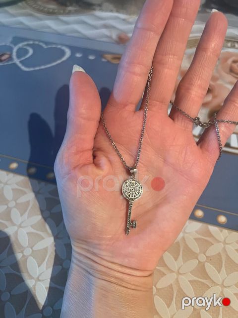 Серебряная цепочка с кулоном 925 проба всего несколько раз ношенная — Bakı