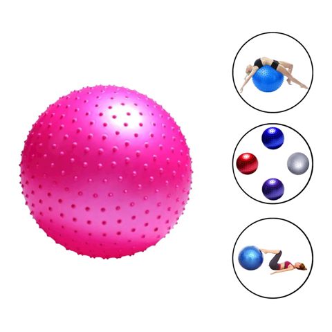 Fitnes topu Gymnic 1062 tikanlı, PVC, çəhrayı, 75 sm — Bakı