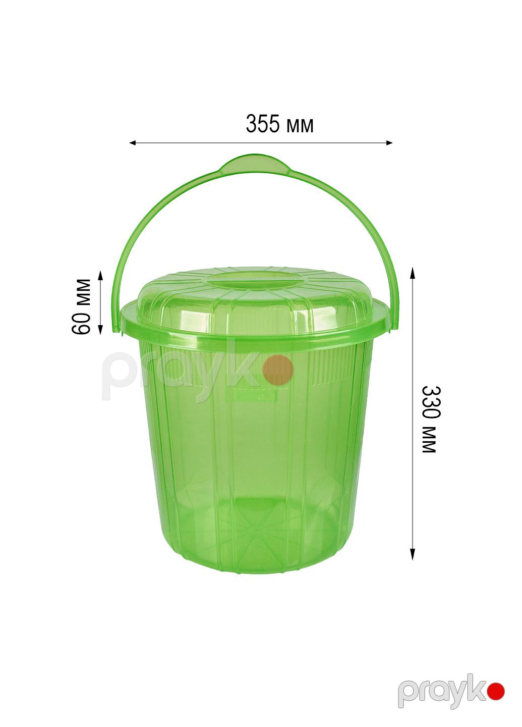 Vedrə Starsplast, plastik, yaşıl, 21 l, 35x33 sm — Mallar, Bakı (2)