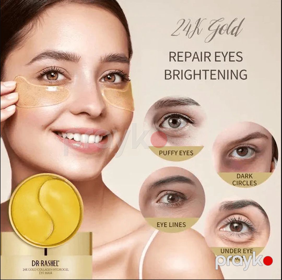 Göz altı patçlar Dr.Rashel 24K Gold Collagen Hydrogel Eye Mask, 60 əd — Mallar, Bakı (2)