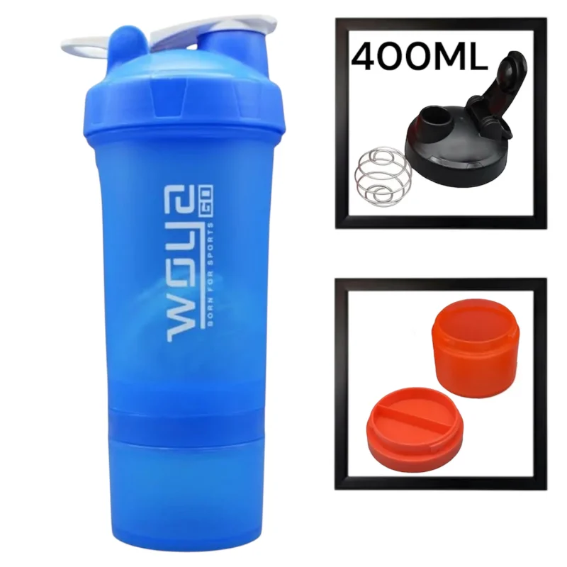 Şeyker WS1322, plastik, mavi, 3 hissəli, 400 ml — Etrend.az — Sports, Hobby & Leisure