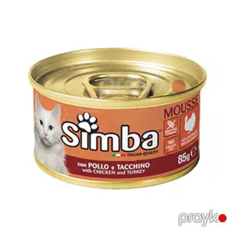 Konserv pişiklər üçün Simba, toyuq və hind quşu ilə, 85 q — Bakı