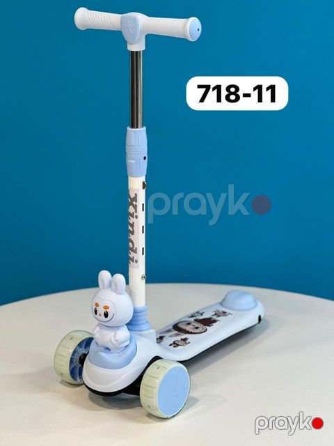 Uşaqlar üçün samokat 718-11, 3+ yaş, mavi — Bakı