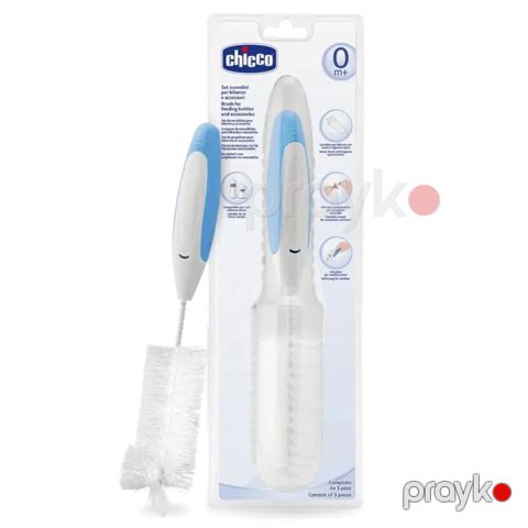 Butulka və əmzik təmizləmə dəsti 3 1-də Chicco, mavi — Bakı