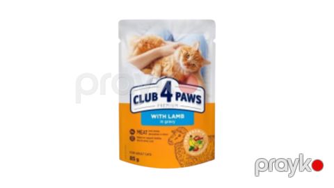 Nəm yem Club 4 Paws, 85 q, pauç, Sousda tikələr — Bakı