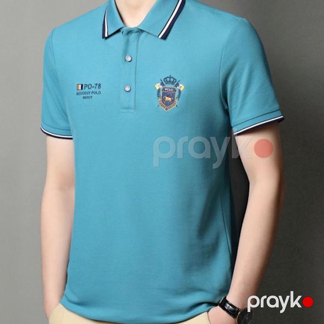 Kişilər üçün polo EB 758, mavi, pambıq, ölçü XL — Mallar, Bakı (3)