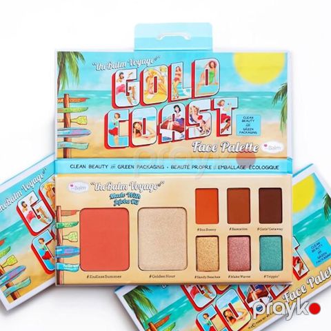 Makiyaj üçün palet theBalm Voyage Gold Coast Face Palette 10 q — Bakı