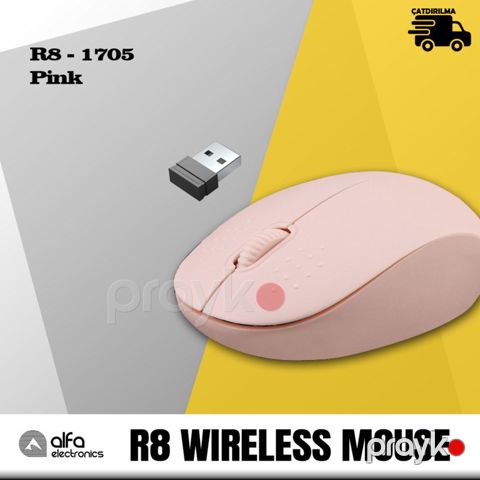 R8 wireless mouse 1702 Pink — Bakı