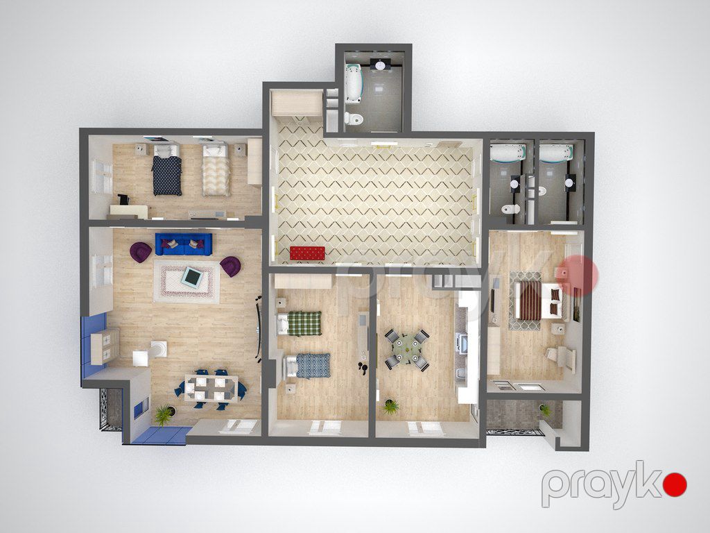 Satılır 4 otaqlı yeni tikili 207 m² — Mənzil, Bakı (7)