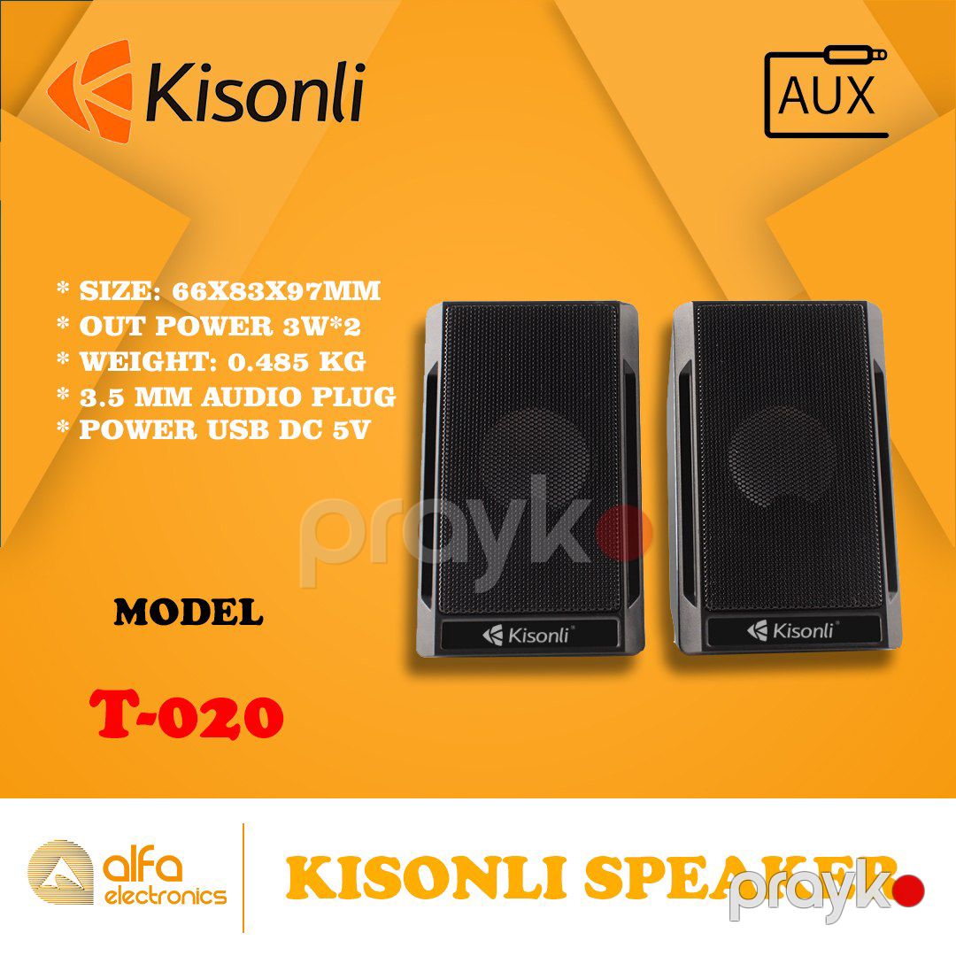 Stereo Dinamik "Kisonli T020" (Usb Aux səs gücləndirici) — Səs texnikası, Bakı (4)