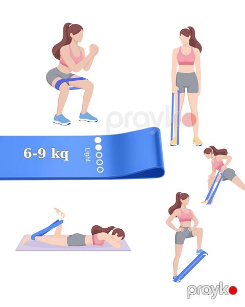 Fitnes üçün müqavimət lenti, göy — Bakı