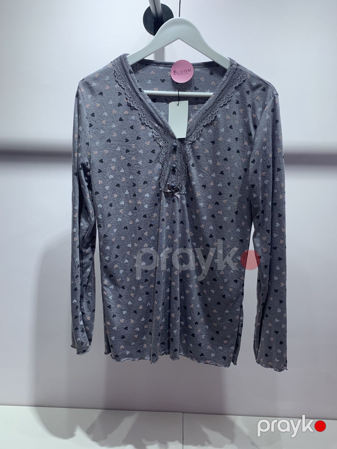 Qadın üçün şalvarlı pijama dəsti, boz, pambıq, ölçü XXL — Mallar, Bakı (3)