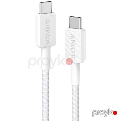 Naqil Anker USB Type-C to USB Type-C A81F7 White — Bakı