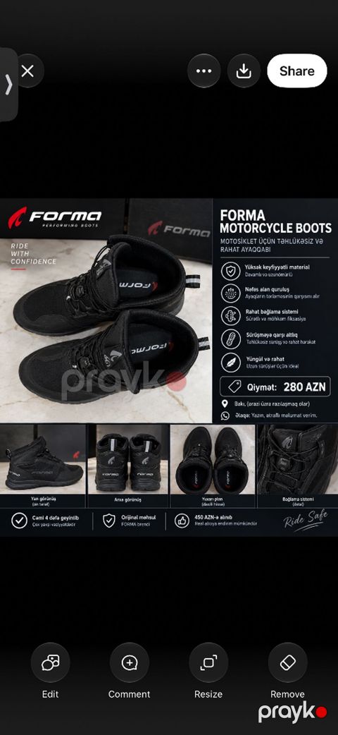 Forma Motorcycle Boots – motosiklet üçün təhlükəsiz və rahat ayaqqabı — Bakı