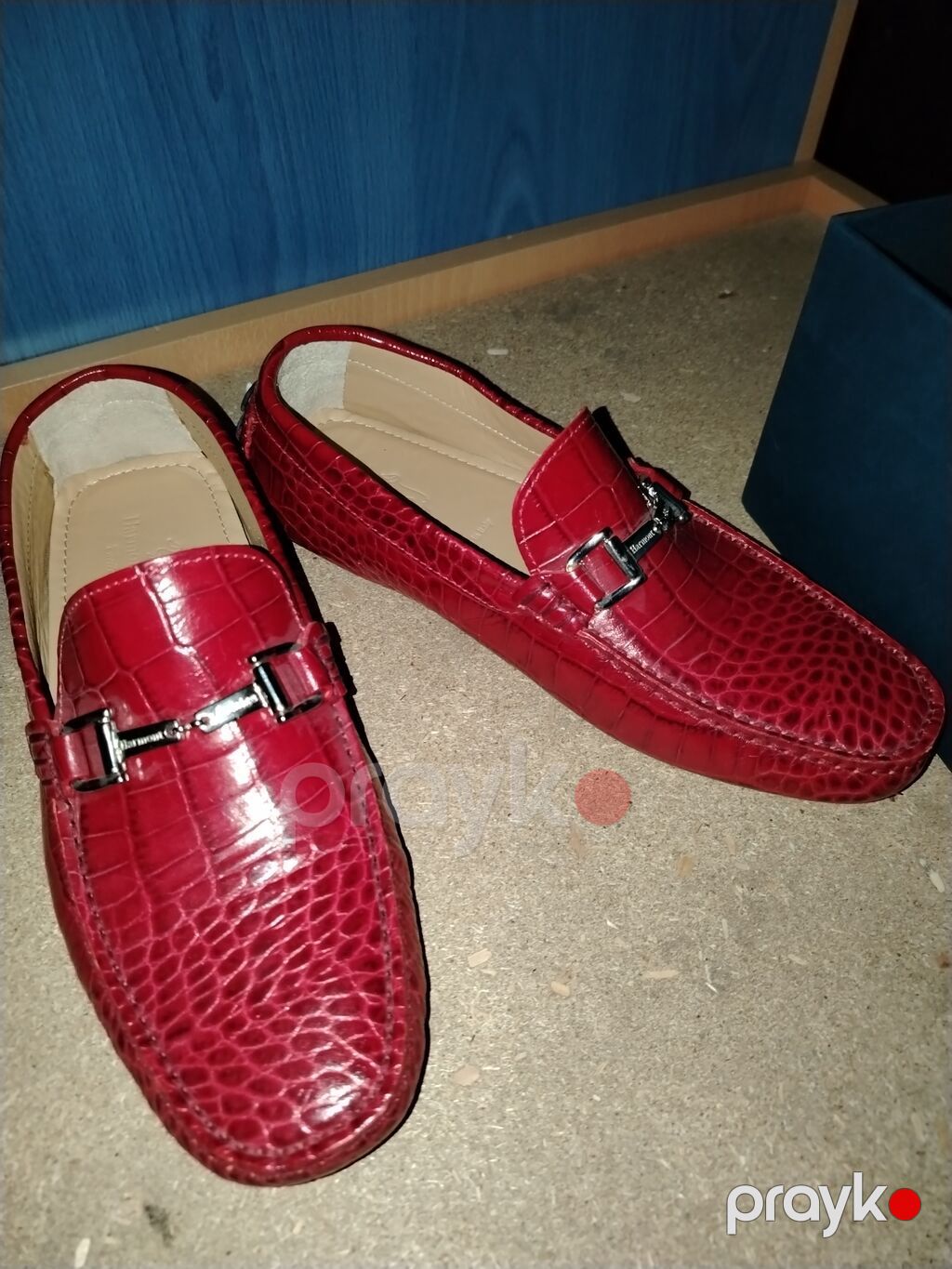 Qırmızı rəngli kişi loaferləri – Harmont & Blaine - Model: Loafer — Mokasin, Bakı (4)