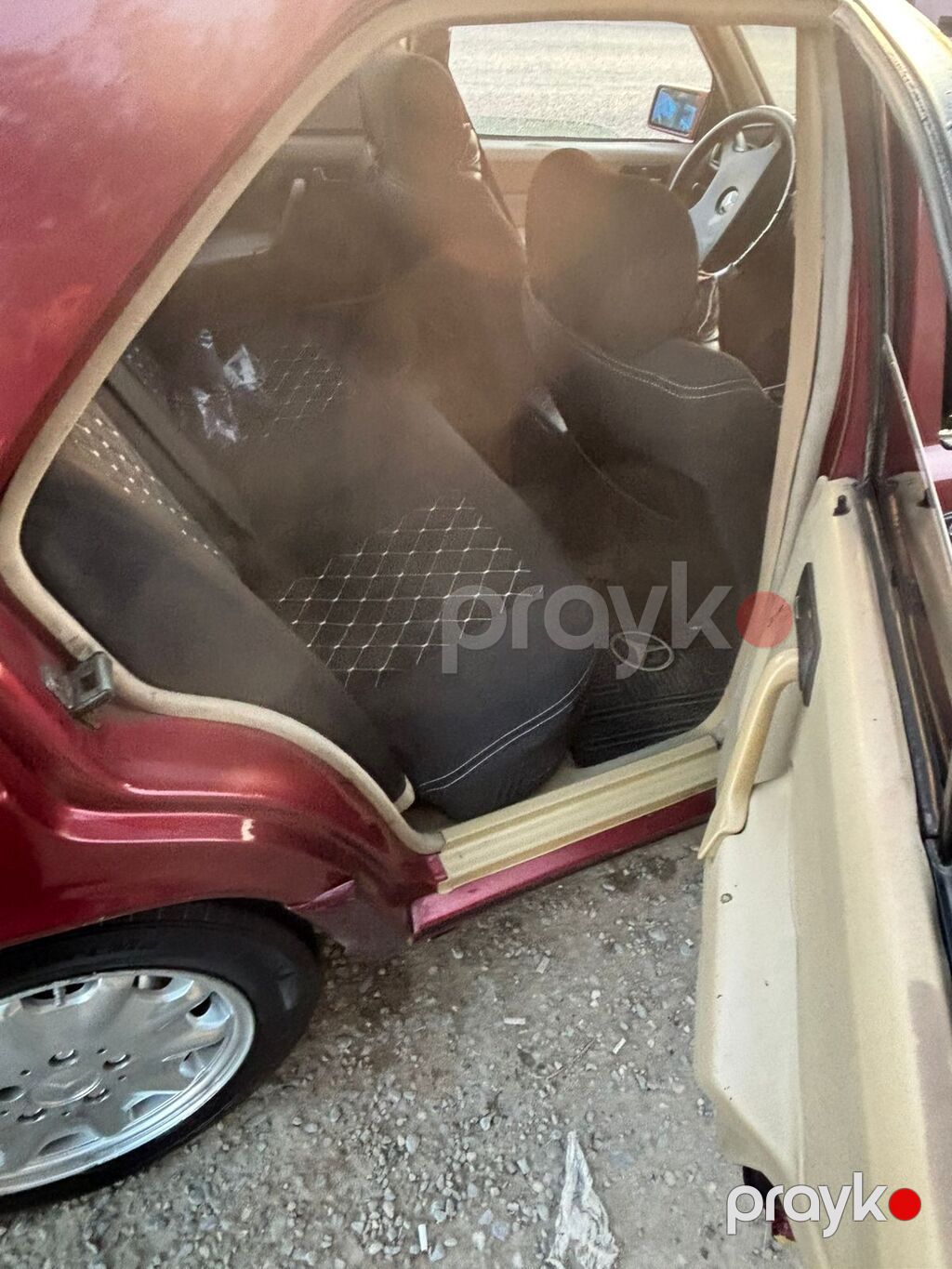 Mercedes-Benz 190 (W201) sedan - Kuzov: 4 qapılı sedan, tünd bordo — Avtomobillər, Bakı (2)