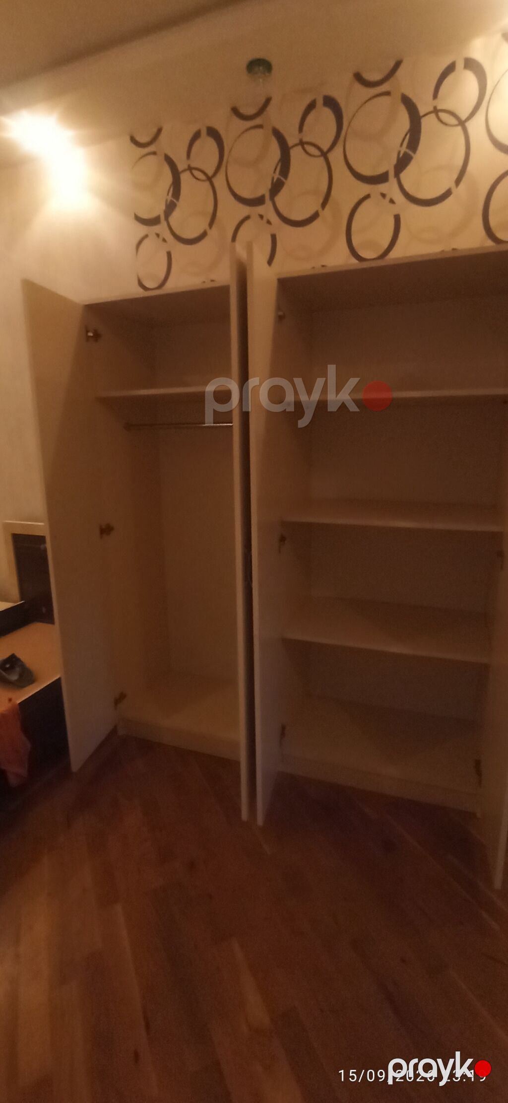 Dörd qapılı paltar dolabı - Rəng: krem/bej - Material: laminat/MDF — Şkaflar, Bakı (2)
