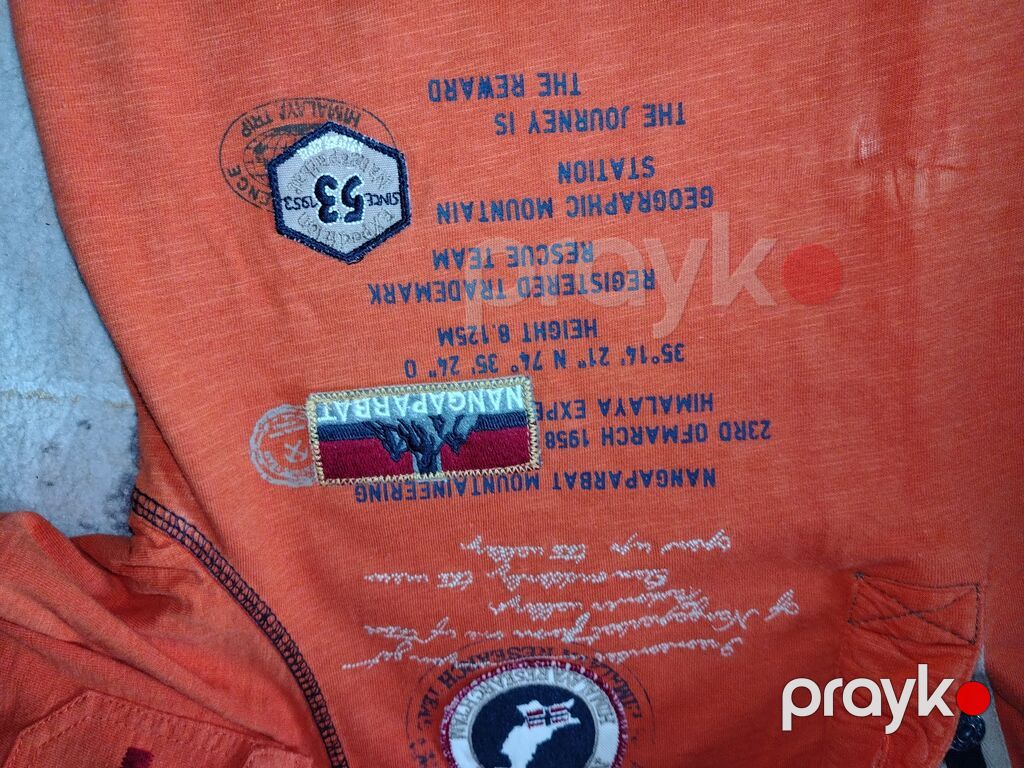 Nanga Parbat brendindən kişi polo köynəyi - Rəng: narıncı - Model — Futbolka və polo, Bakı (6)