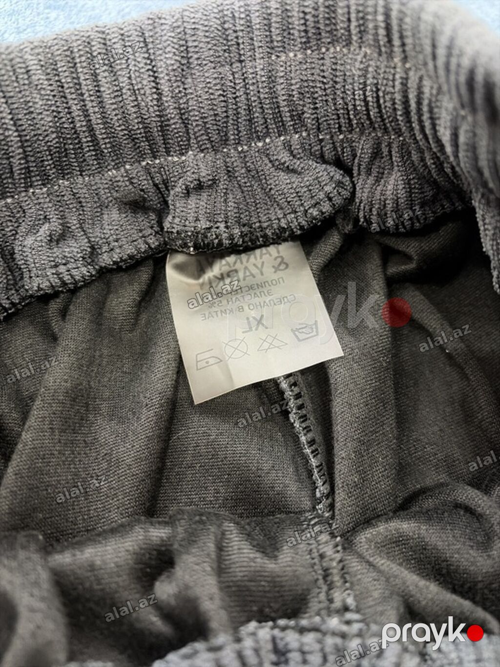 Unisex trikotaj şalvar – XL ölçü - Rəng: tünd boz (yanlarda krem — Şəxsi əşyalar, Bakı (2)